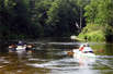 on the canoes along Lithuania